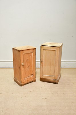 Lot 2294 - Two Victorian pine pot cupboards, largest 77cm...