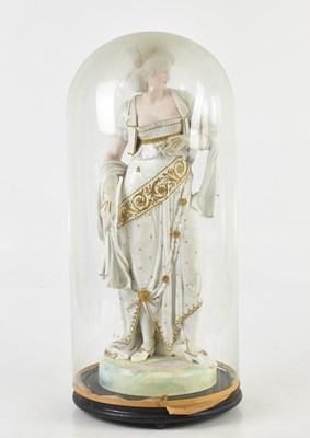 Lot 1487 - A late 19th century painted Parian Continental...
