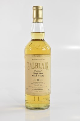 Lot 422 - WHISKY; a single bottle of Balblair ten year...