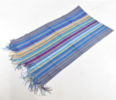 Lot 1920 - MISSONI; a blue, yellow and purple knitted...