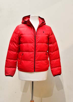 Lot 1995 - POLO RALPH LAUREN; an unworn short red puffa...