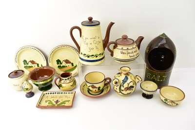 Lot 196 - A collection of Torquay motto ware and salt...