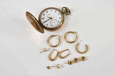 Lot 1689 - A group of 9ct yellow gold and yellow metal...