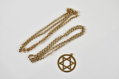 Lot 1606 - Two 9ct yellow gold chains (one af), and a 9ct...