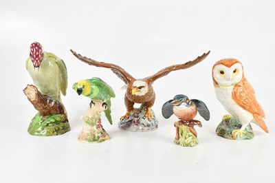 Lot 2726 - BESWICK; five models of birds including 1218...