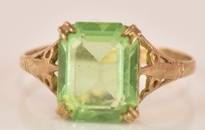 Lot 635 - A 9ct yellow gold dress ring size L, approx 1.8g.