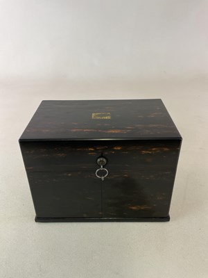Lot 3 - A Victorian coromandel decanter box, the...