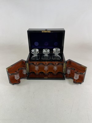Lot 3 - A Victorian coromandel decanter box, the...