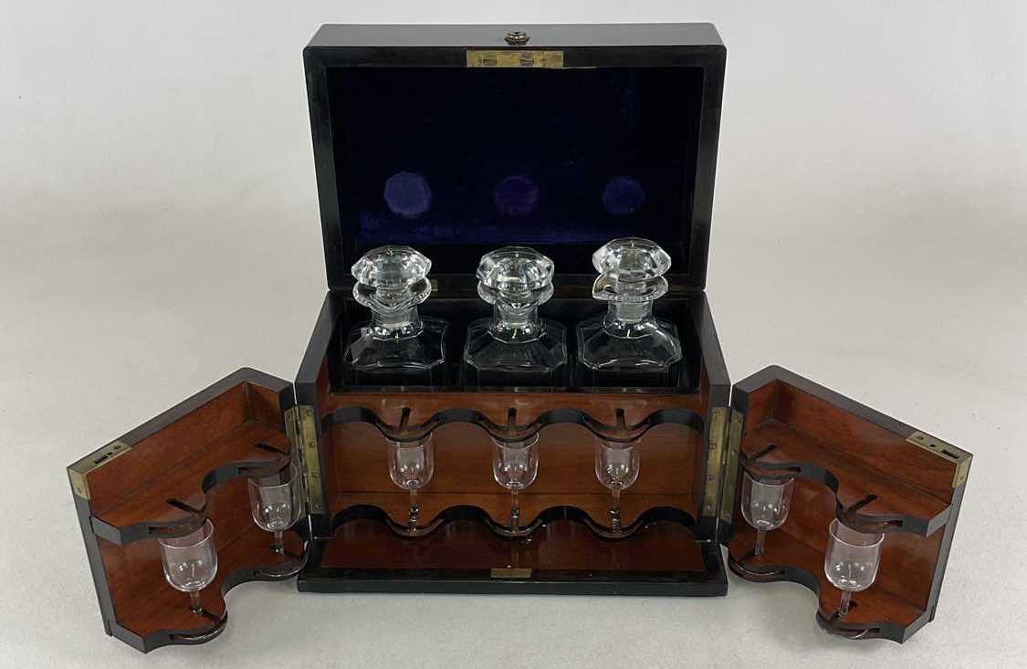 Lot 3 - A Victorian coromandel decanter box, the...