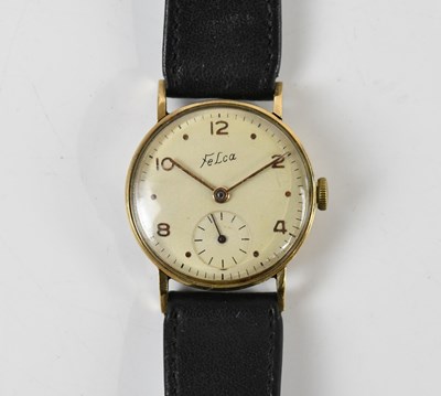 Lot 1877 - FELCA; a gentleman's vintage 9ct yellow gold...