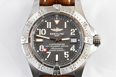 Lot 561 - BREITLING; a gentleman's stainless steel...