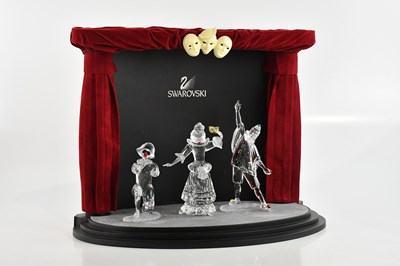 Lot 1645 - SWAROVSKI; three Masquerade figures comprising...