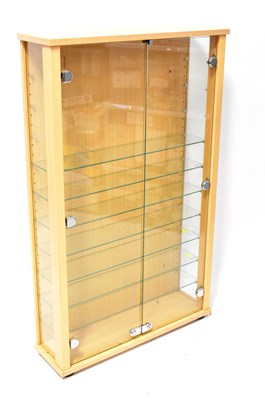 Lot 17 - A modern beech-effect display/collectors'...