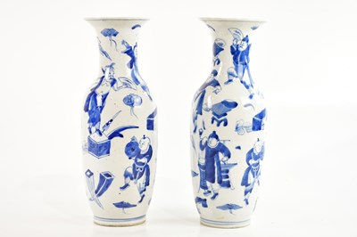 Lot 57 - A pair of 19th century Chinese blue and white...