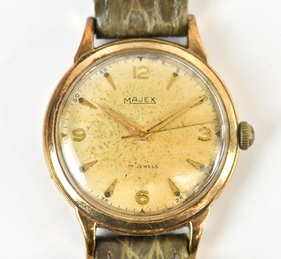 Lot 1888 - MAJAX; a gentleman's yellow metal cased...