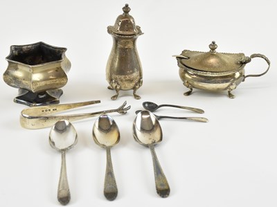 Lot 1168 - A set of three George III hallmarked silver...