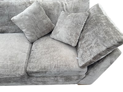 Lot 25 - A modern grey upholstered grey L-shaped corner...