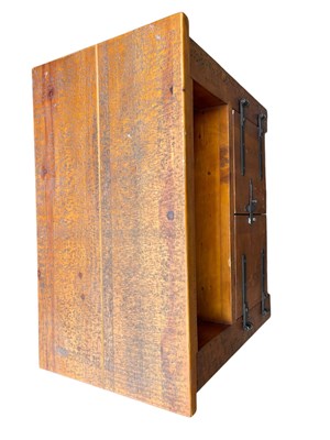 Lot 33 - A contemporary Chinese pine side table with...