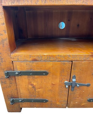 Lot 33 - A contemporary Chinese pine side table with...