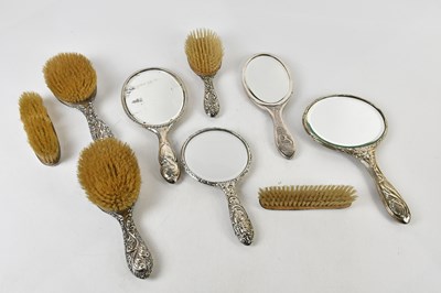 Lot 105 - An Edward VII hallmarked silver Art Nouveau...