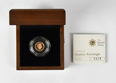 Lot 700 - An Elizabeth II 2012 1/4 sovereign,...