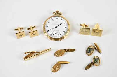 Lot 458 - THOMAS RUSSELL; a crown wind gold plated...