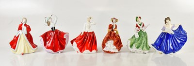 Lot 1497 - ROYAL DOULTON; six boxed figures comprising...