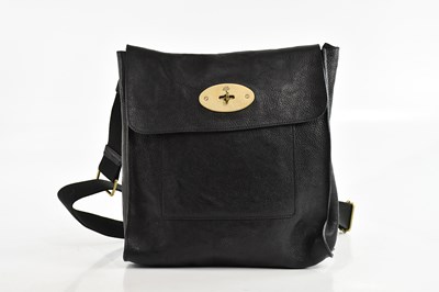 Lot 645 - MULBERRY; a black leather Antony handbag, with...
