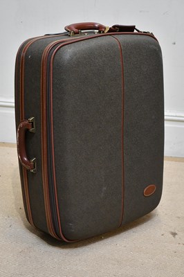 Lot 635 - MULBERRY; a green leather Scotchgrain rolling...