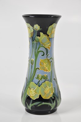 Lot 1418 - PAUL HILDITCH FOR MOORCROFT; a waisted vase...
