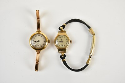 Lot 594 - SUMMIT; a 9ct yellow gold cased lady's...