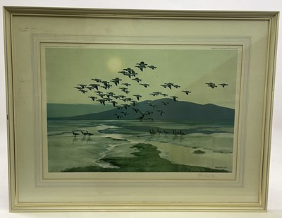 Lot 499 - PETER SCOTT; a signed coloured print,...