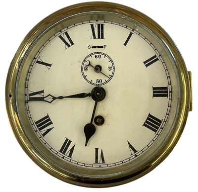 Lot 109 - An early 20th century brass cased ship's wall...