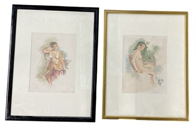 Lot 287 - ATTRIBUTED TO LEON UNDERWOOD; a crayon and...