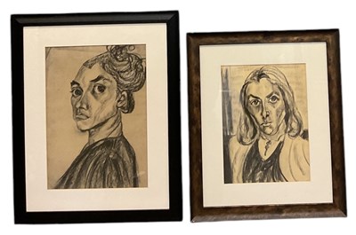 Lot 208 - ATTRIBUTED TO FRANK MCFADDEN; a charcoal...