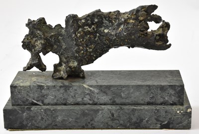 Lot 600 - A contemporary abstract molten bronze figure,...