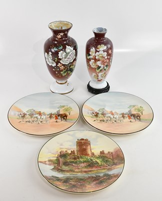 Lot 1640 - ROYAL DOULTON; three transfer printed...