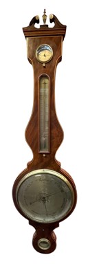 Lot 1289 - A 19th century mahogany barometer with...