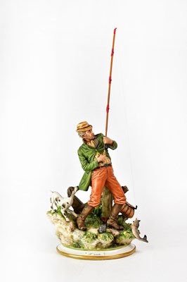 Lot 245 - CAPODIMONTE; a figure of a fisherman with his...