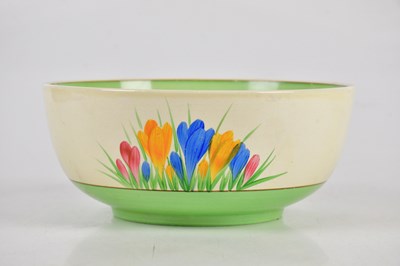 Lot 1428 - CLARICE CLIFF; a 'Spring Crocus' pattern bowl,...