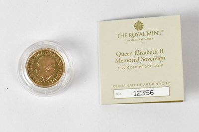Lot 723 - An Elizabeth II Memorial proof sovereign, 2022,...
