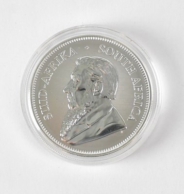 Lot 602 - A 2017 silver Krugerrand, 1oz, encapsulated.
