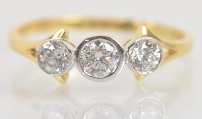 Lot 1163 - An 18ct white gold and white metal tipped...