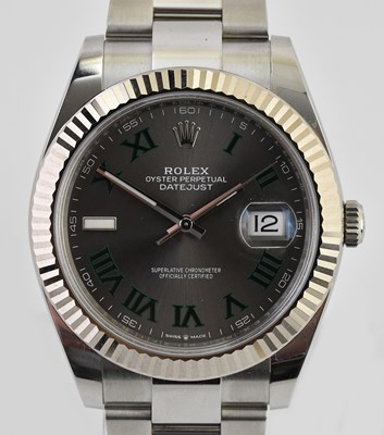 Lot 58 - ROLEX; a gentleman's stainless steel Oyster...