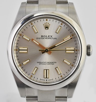 Lot 53 - ROLEX; a gentleman's stainless steel Oyster...