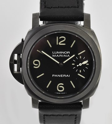 Lot 56 - PANERAI; a gentleman's Luminor Marina...