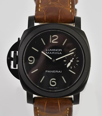 Lot 54 - PANERAI; a gentleman's Luminor Marina...