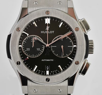 Lot 46 - HUBLOT; a gentleman's titanium Classic Fusion...