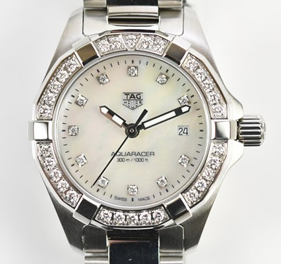 Lot 21 - TAG HEUER; a lady's Aquaracer wristwatch with...