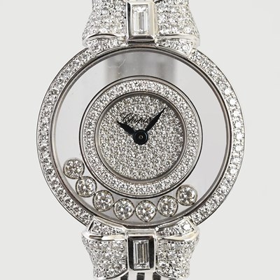 Lot 62 - CHOPARD; a lady's 18ct white gold 'Happy...